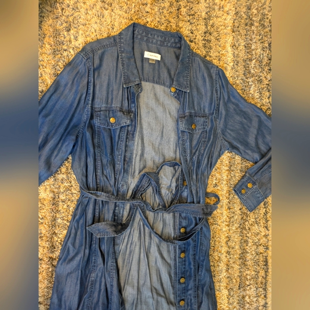 NWOT Calvin Klein Jean Dress w/ Belt